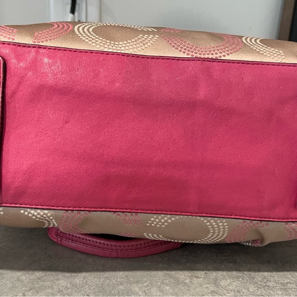 Coach Ashley Dotted Op Art Satchel-Pink! F20027 Handbag!! - Picture 4 of 10